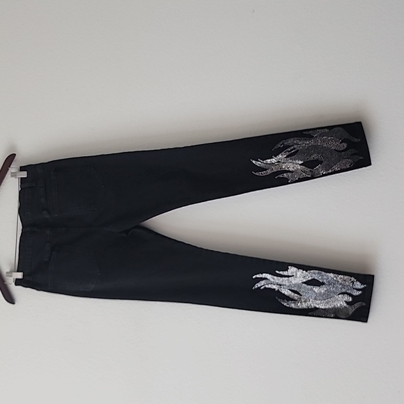 Black Grungecore Thrashed skinny jeans for men - Picture 4 of 8